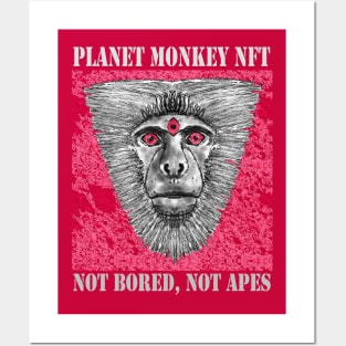 Planet Monkey Animals Not Bored Apes Posters and Art